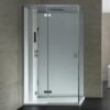 Parní box AWT se zadní stěnou LD207F15 bílý120x90cm / levý bez vaničky