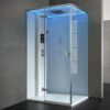 Parní box AWT se zadní stěnou LD207F15 bílý120x90cm / levý bez vaničky