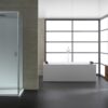 Parní box AWT se zadní stěnou LD207F15 bílý120x90cm / levý bez vaničky