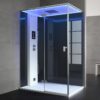 Parní box AWT se zadní stěnou LD211F15 černý 150x90cm / levý bez vaničky